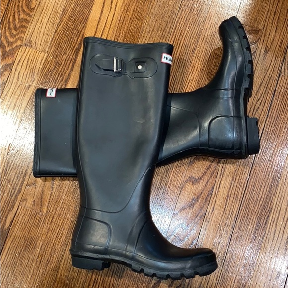 Hunter Shoes - Hunter Classic Tall Rain Boot Black 7